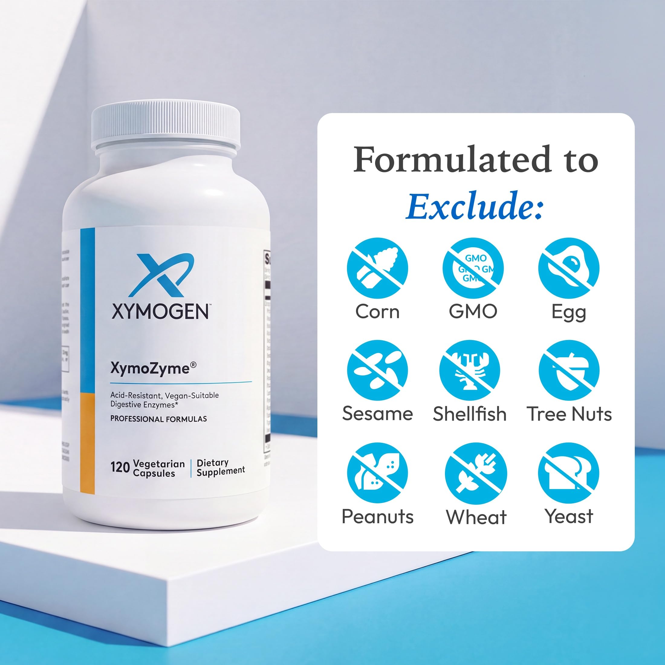 Amazon.com: XYMOGEN XymoZyme, 120 Capsules | Vegan Digestive