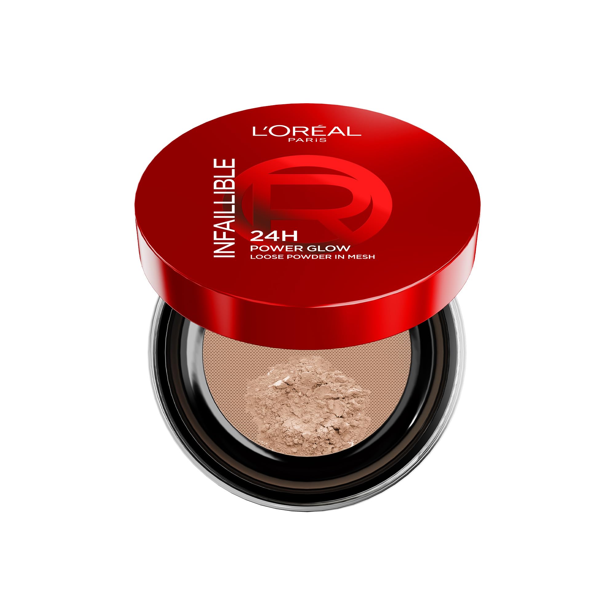 L'Oréal Paris Loose Powder, Infallible 24hr Glow Loose Powder, Glow-Boosting Highlighting Powder, Weightless Up To 24H Wear, Nano-Sized Pearls For Luminous and Radiant Skin, Shade Medium