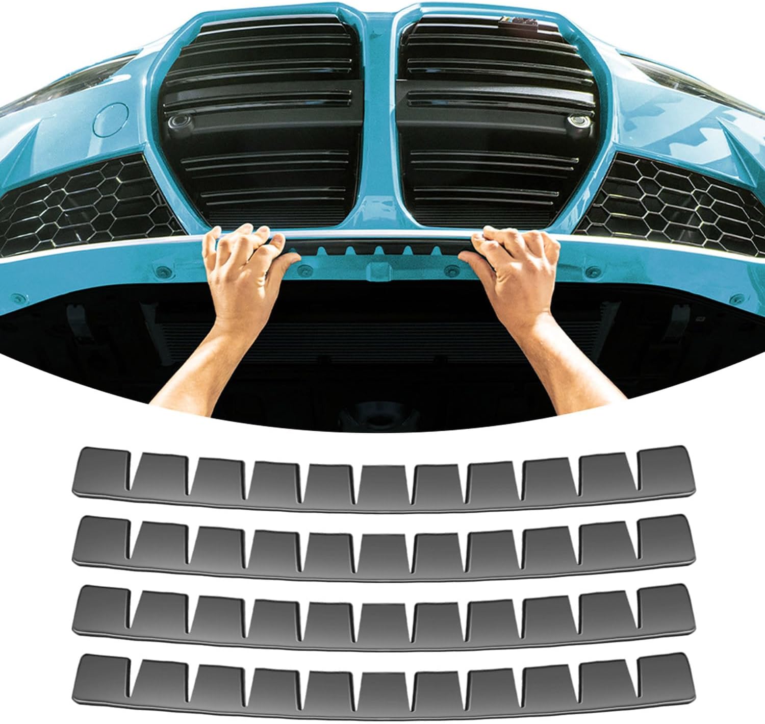 Front Bumper Scrape Guard for Cars 4 Pack, Polyurethane