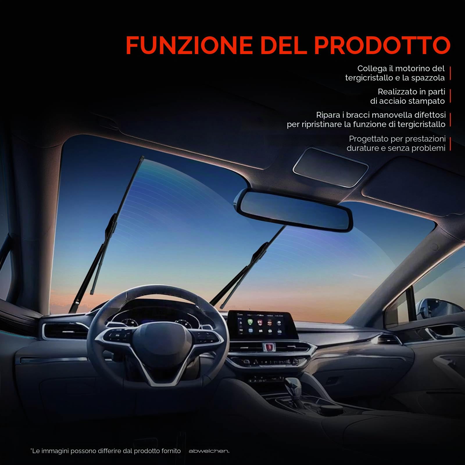 Frankberg Meccanismo tergicristallo senza motore 6Q1955601 | Compatibile con: polo 9N ,Polo Berlina 9A2 9A4 9A6 9N2
