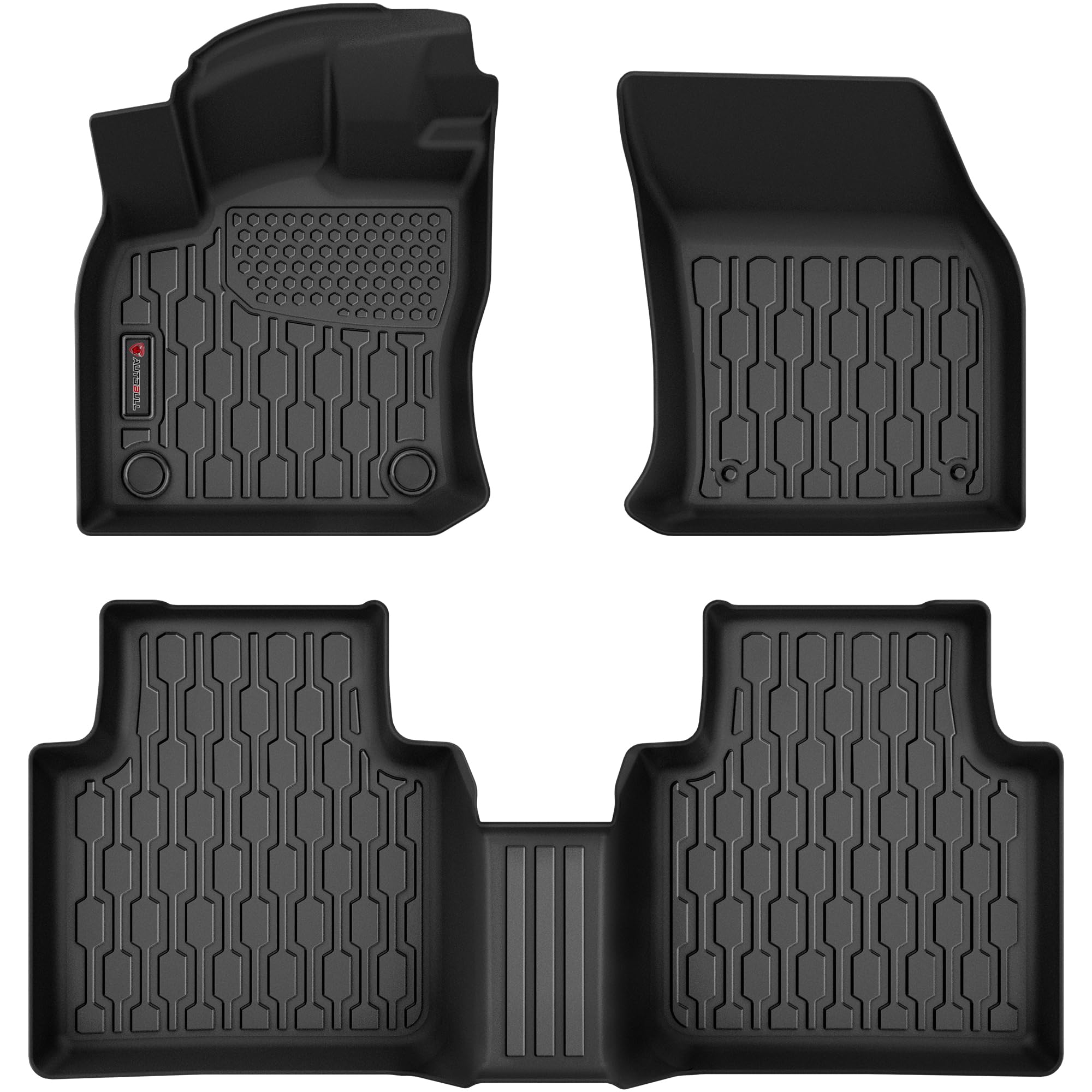 AUTOBULL Floor Mats Compatible with Volkswagen VW Tiguan 2018-2024 All Weather TPE Floor Liners Custom Fit Car mats