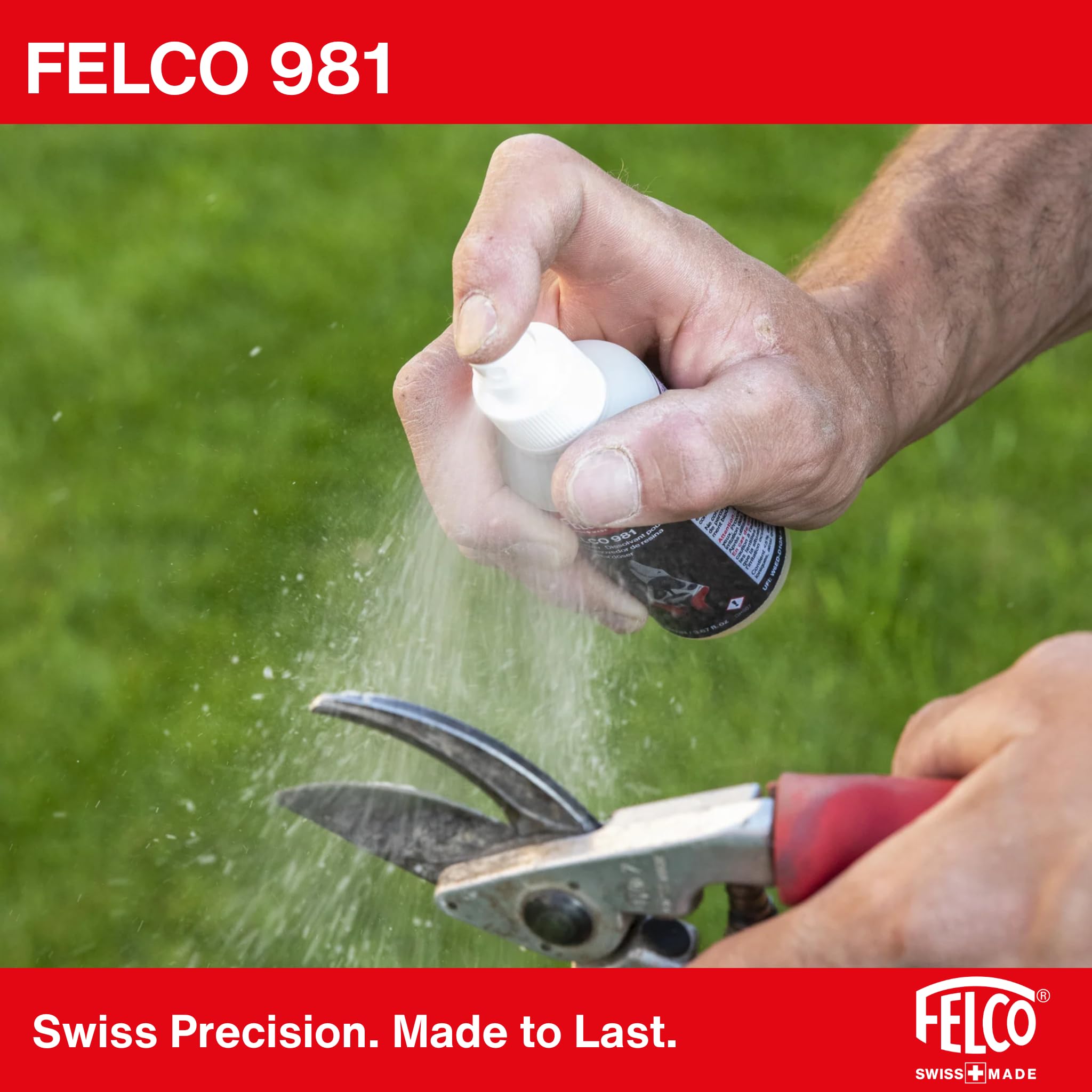 FELCO 6 Kompakt-Gartenschere mit Schutzhandschuhen FELCO 981 – Set für kleine Hände, präzise Gartenarbeiten und angenehme Handhabung