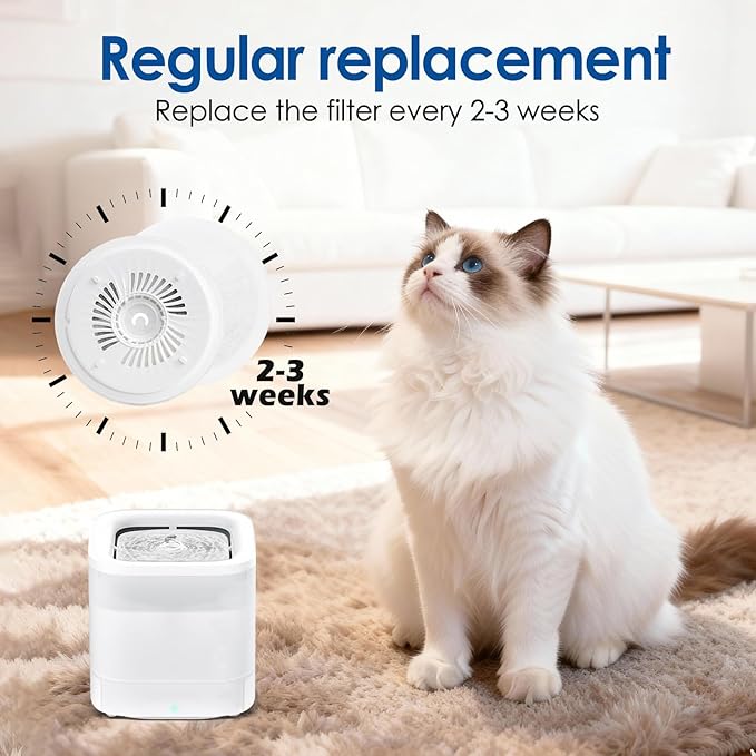 16 PCS Filtro para Fuente de Agua para Gatos, Compatible con Eversweet miniatura 5