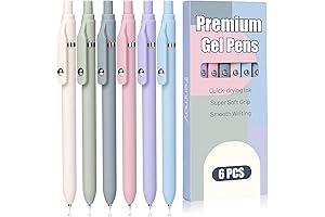 6-Pack Black Pens, Cute & Aesthetic