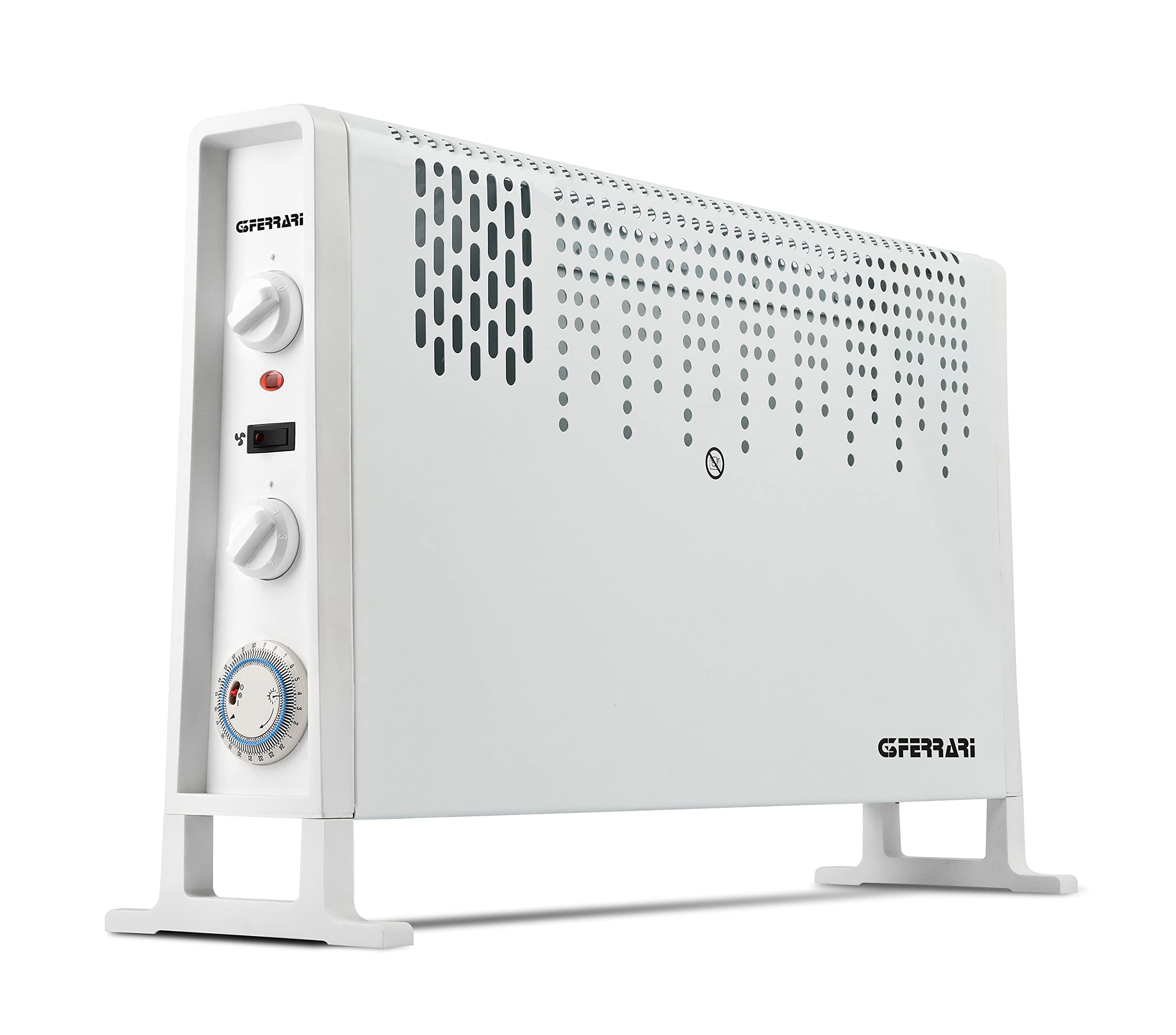 G3 Ferrari G60025 Termoconvettore Ventilato con Timer, 2000W, 3 Potenze, Programmabile, Bianco