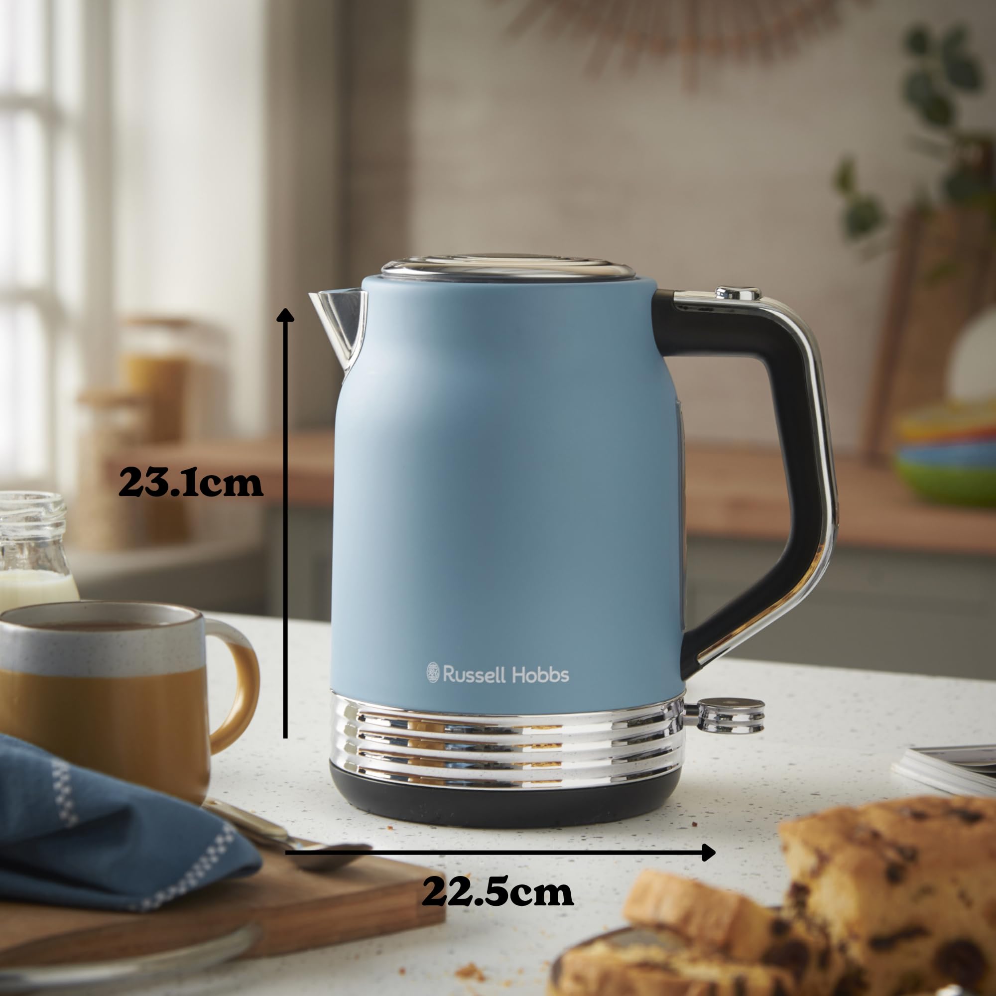 Amazon | Russell Hobbs 電気ケトル [1.7L 3000W] Hanley Retro Blue