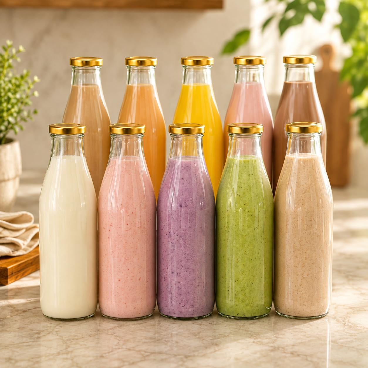 Pure Source India Glass Bottle - 1L Airtight -11