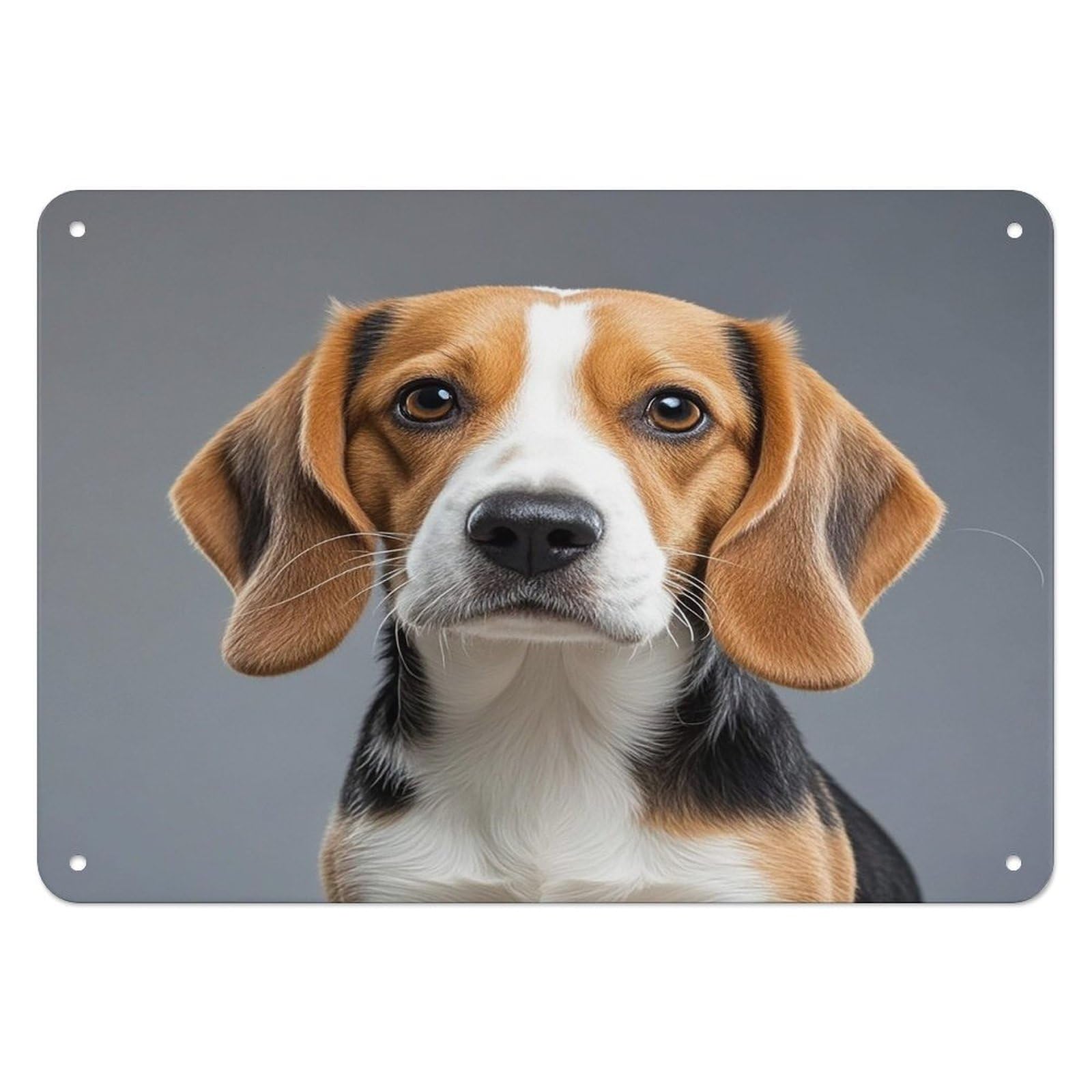 Fekiloot Style Cute Beagle Wall Decor Iron Painting Metal Sign