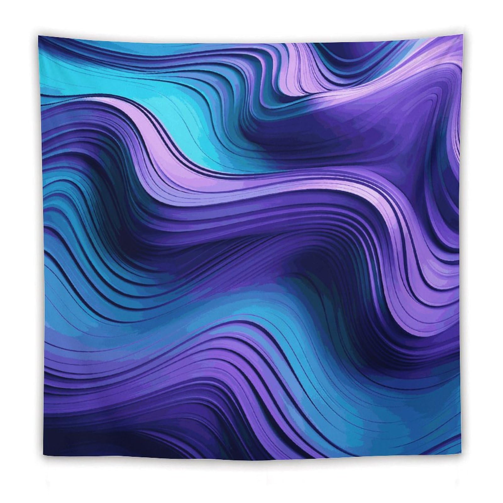Tapisserie murale violette avec kit fixation pour mur vide - 8