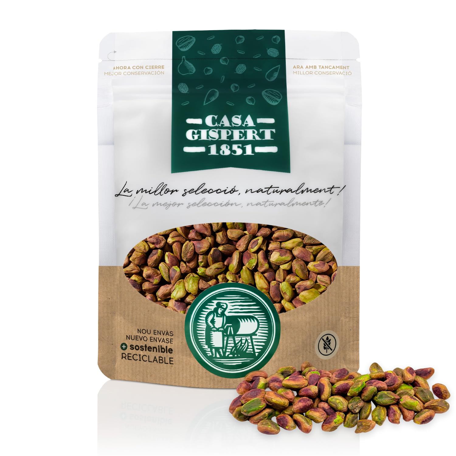 Casa Gispert - Pistacho - Sin Gluten, Vegano (500g, Crudo - Sin Cáscara - País) — view 8