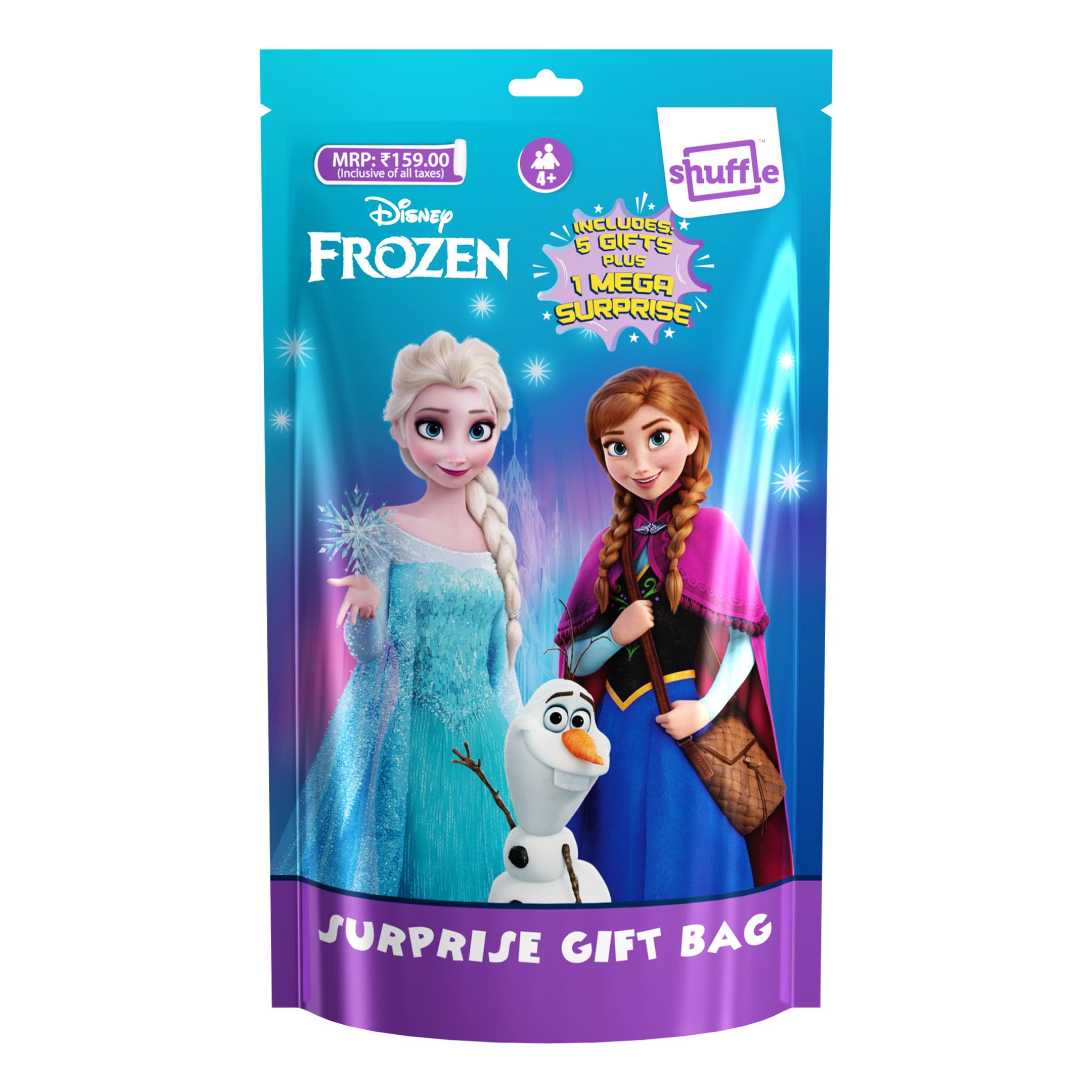 Shuffle Frozen Surprise Gift Bag for Girls | 6-in-1 Elsa & Anna Themed Activity & Stationery Kit with Mega Surprise | Birthday Return Gift for Kids-image-13