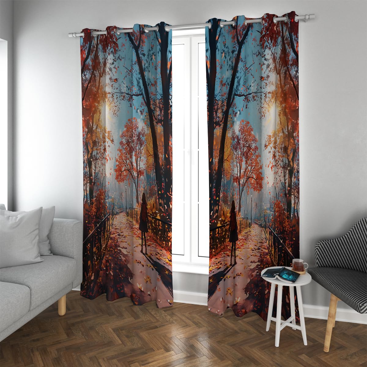 Rideaux occultants romantiques en polyester lourd pour grand salon