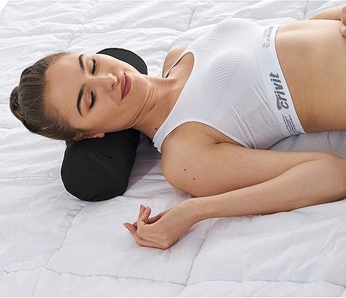 Miniatura 7 de BodyHealt Almohada redonda con densidad extra firme. Rodillo lumbar para soporte de columna vertebral y cuello. Rodillo lumbar, almohadas