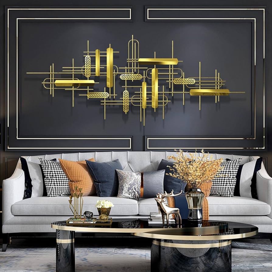 Amazon.co.jp: メタルウォールアートウォールスカルプチャー、素朴な