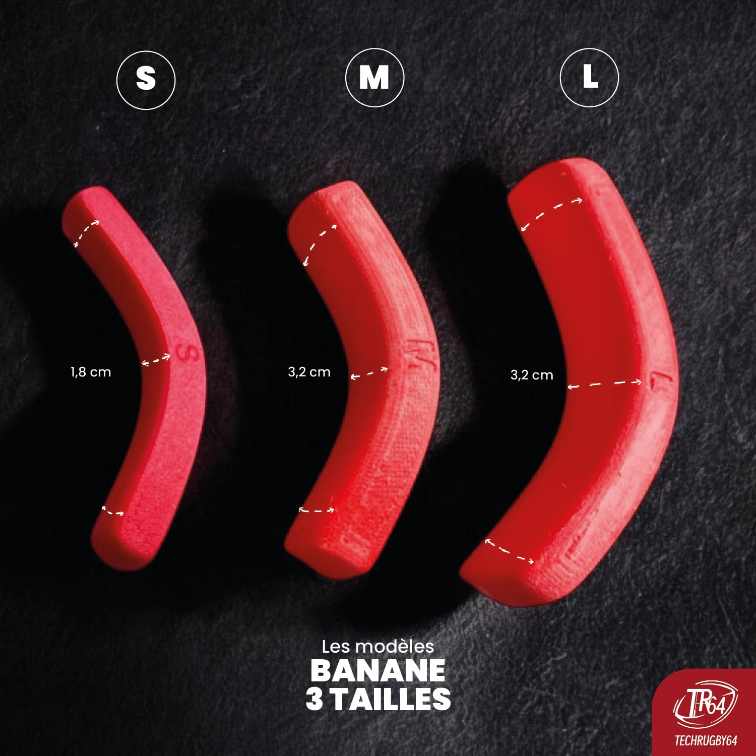 Support de Touche Rugby- Cales de Touche Rugby – Support de Lift pour Sauteur – Fabriqué en France – Paire- Lifting Pad Lineout modèle Banane S