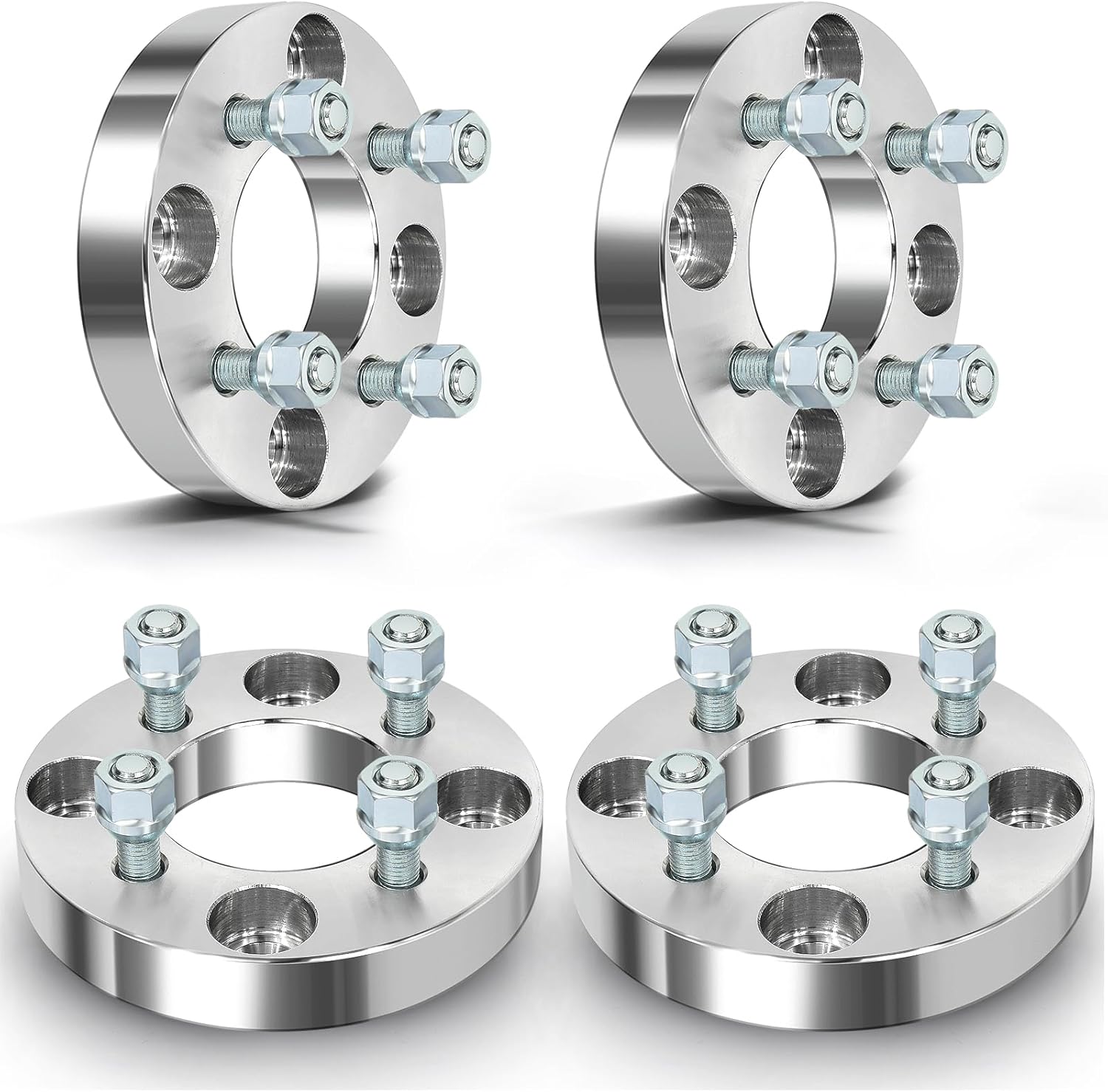 SCITOO 4X 4x114.3 to 4x100 1 inch Wheel Spacers adapters 4 Lug with 12x1.5 Studs 74mm Compatible with for 626 for RX-7