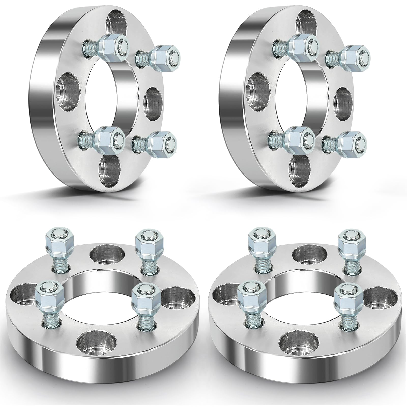 SCITOO 4X 4x114.3 to 4x100 1 inch Wheel Spacers adapters 4 Lug with 12x1.5 Studs 74mm Compatible with for 626 for RX-7