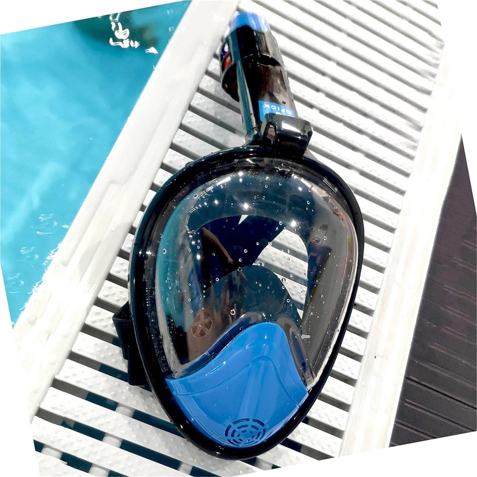 Maschera da Snorkeling Maschere da Snorkeling integrali con Vista panoramica, antiappannamento e antiperdita, per Nuoto, Snorkeling, subacquee Maschera Subacquea(Regular- Green,S/M)