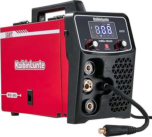 240A MIG Soldador Gas sin gas MIGLift TIGStick 3 en 1 Máquina soldadora portátil 110V220V Voltaje dual con control sinérgico, pantalla digital IGBT
