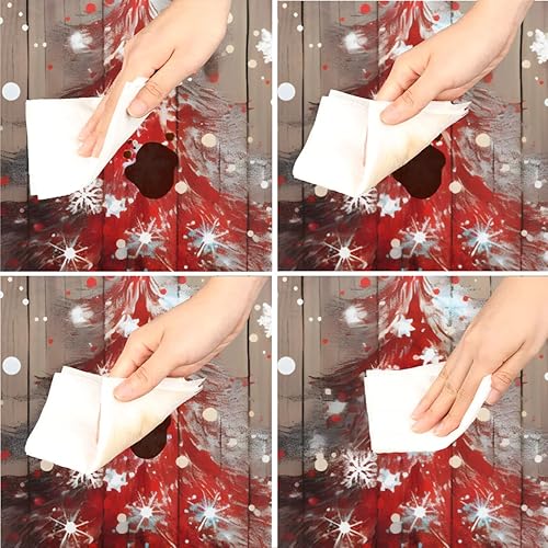 Vista 243 de Mantel redondo ajustable con borde elástico, mantel de hojas coloridas abstractas, impermeable, lavable, para mesas redondas, ideal para picnic