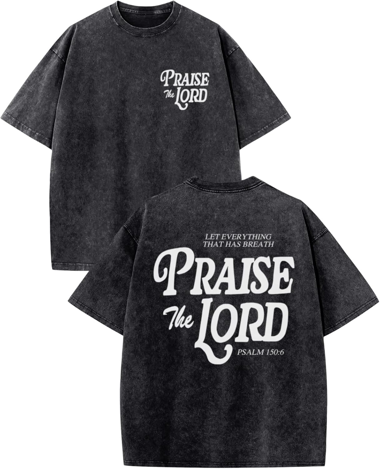 Christian Jesus Shirts for Men Religious Praise The Lord Bible Verse Shirt Oversized Graphic Tees Acid Wash Tshirt