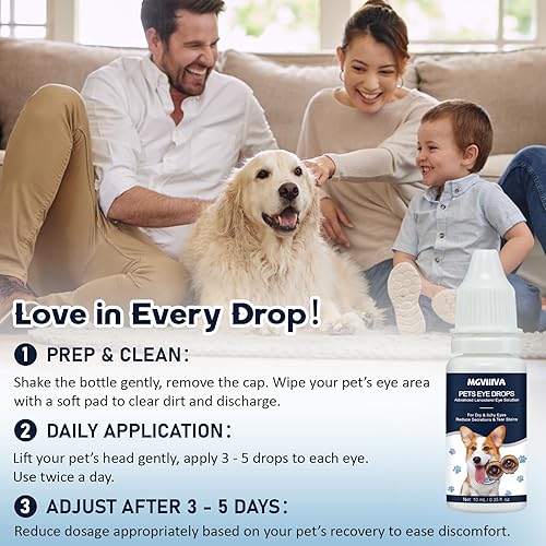 Miniatura 7 de Gotas para ojos de cataratas para perros y gatos y tratamiento de infecciones  Fórmula recomendada por veterinarios para tratamiento nublado, con