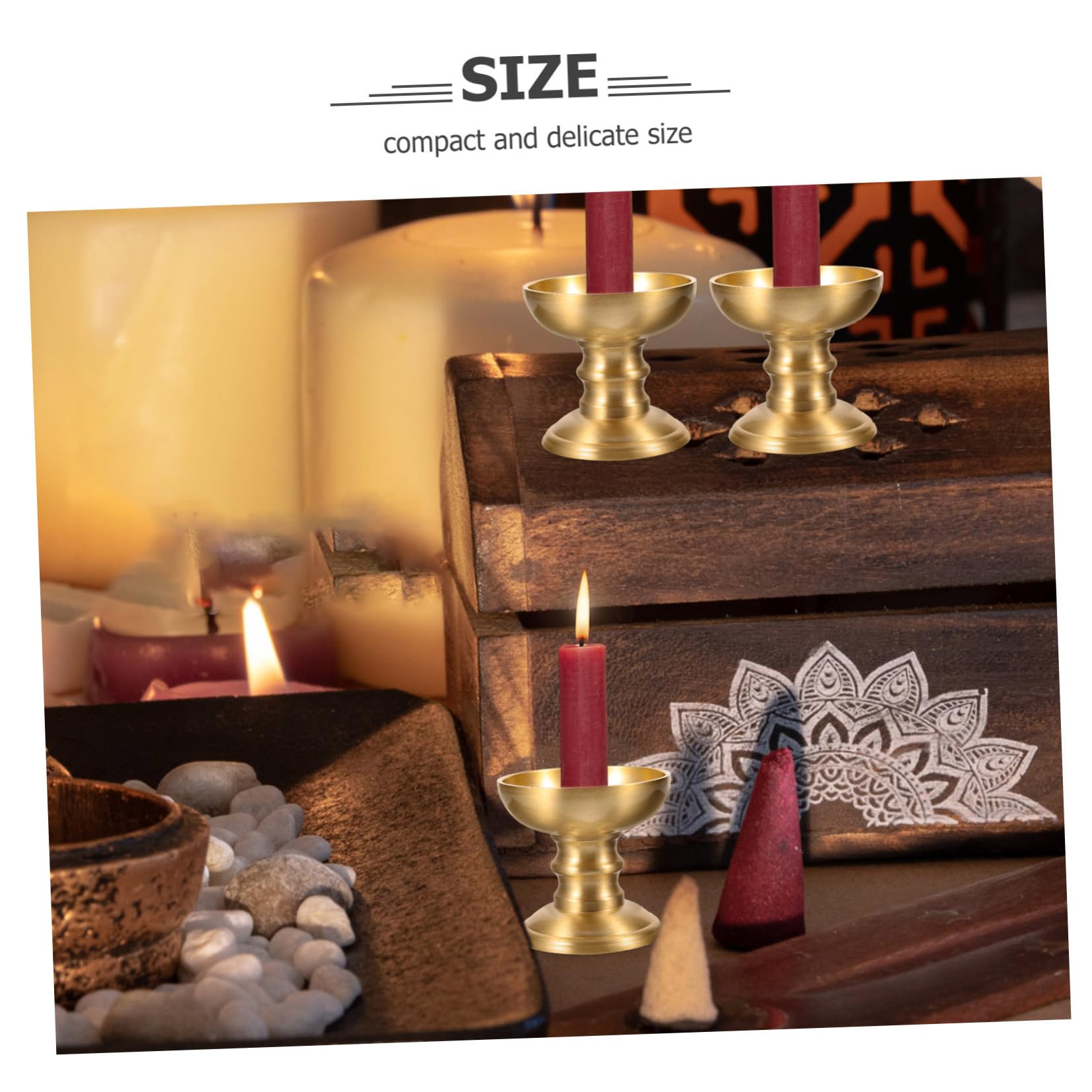 LIFKOME 1piezas Portavelas De Antiguo para Soporte para Votiva Decoración Religiosa para y Casa