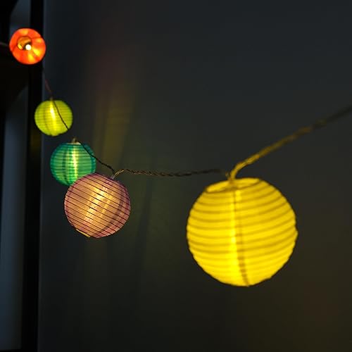 Miniatura 9 de Guirnalda de luces de linterna rosa de nailon luces de San Valentín 94 pies funciona con pilas para el día de San Valentín 10 unidades linterna rosa