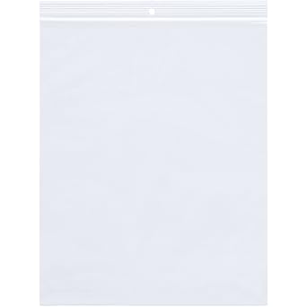 Poly Bag Guy 9" x 12", 2 Mil 1000/Case Zipper Reclosable Plastic Poly Bags with Hang Hole