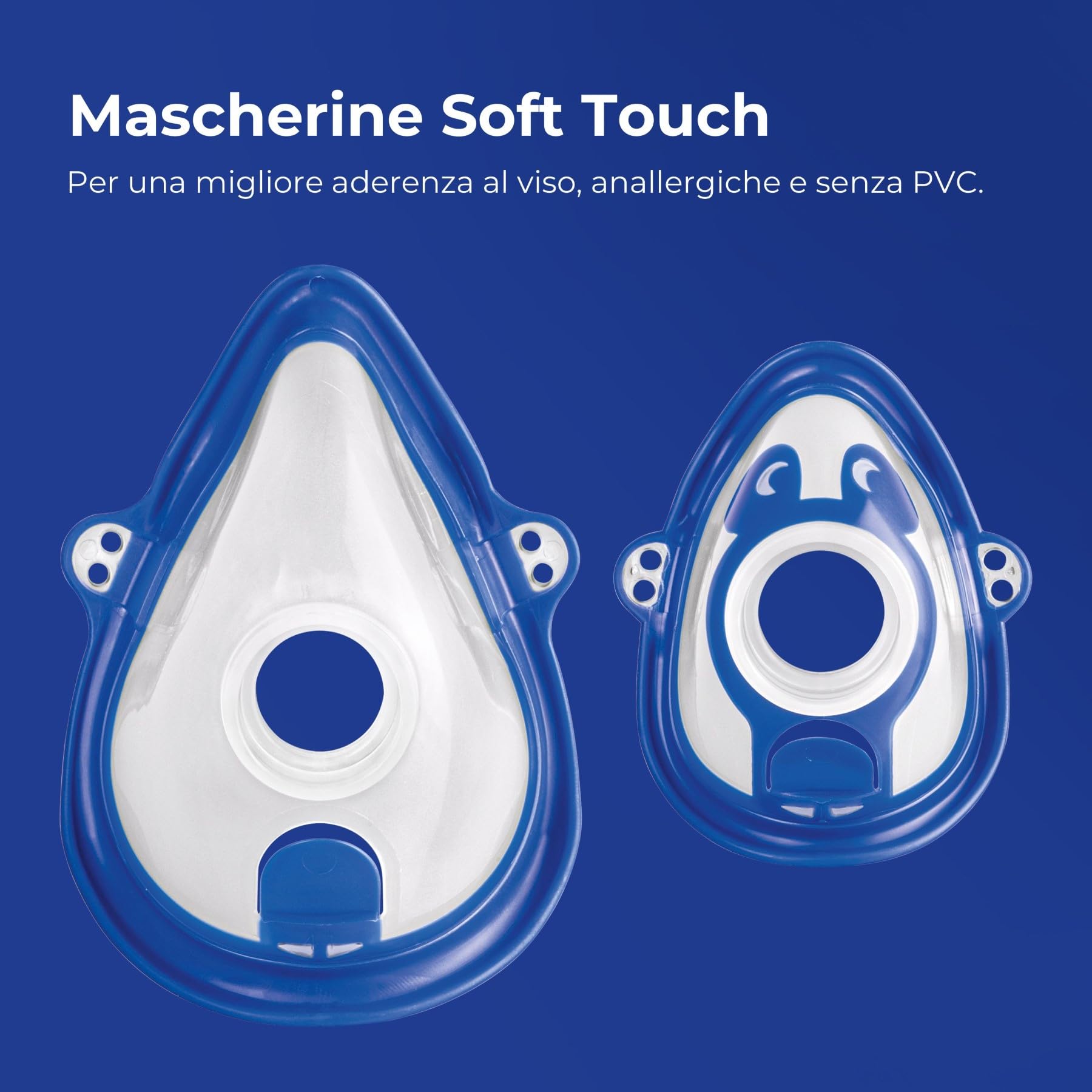 Flaem, Kit Completo Accessori Aerosol, Ampolla RF7 Dual Speed, Mascherina Adulto, Mascherina Pediatrica, Boccaglio, Elastico, Tubetto 1 Mt. Compatibile con Tutti gli Aerosol a Pistone Flaem