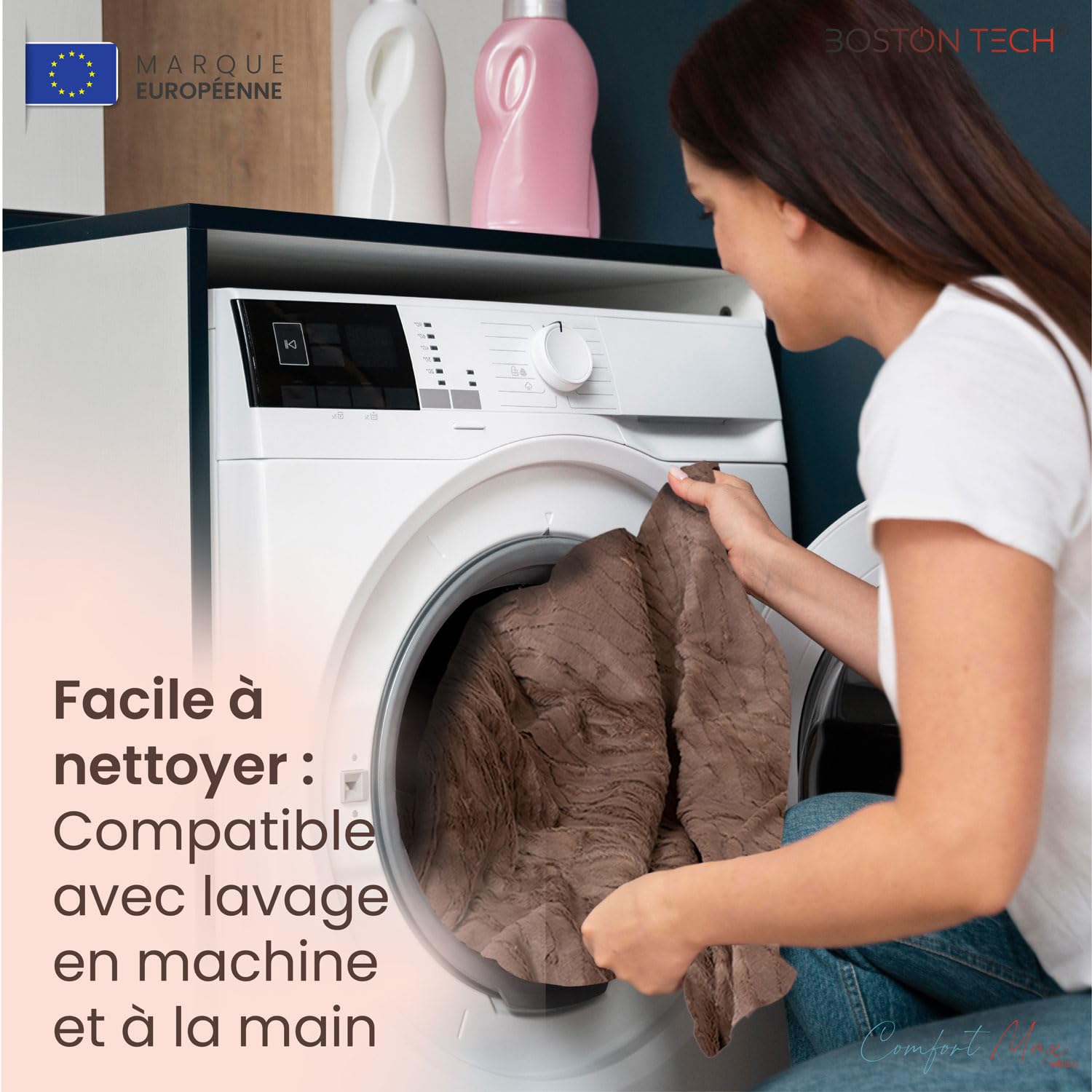 Couverture Chauffante Double Comfortmax 180x130 cm | 9 Niveaux de Température | Contrôle Numérique Amovible | Chauffage Rapide + Arrêt Automatique | Protection Surchauffe | Lavable en Machine