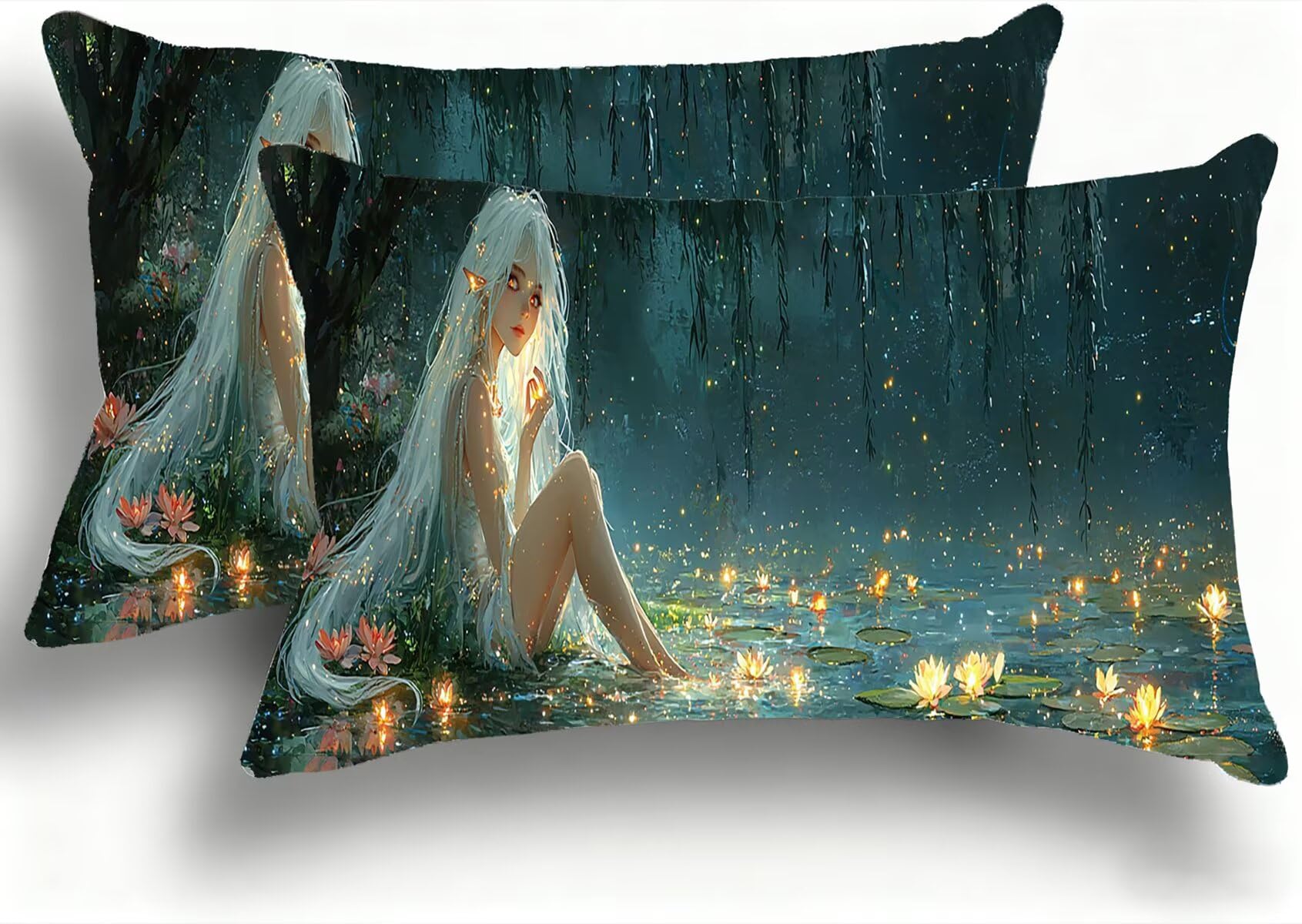 Housse coussin canapé 30x60 velours lac pour un salon chaleureux