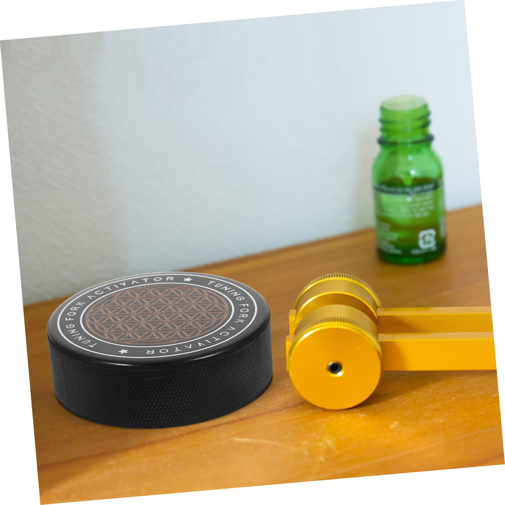 Activateur de Diapason Prise en Main Facile en Caoutchouc Noir, Accessoire Polyvalent Compatible Diapasons et Dispositifs D'accordage pour Instruments de Musique