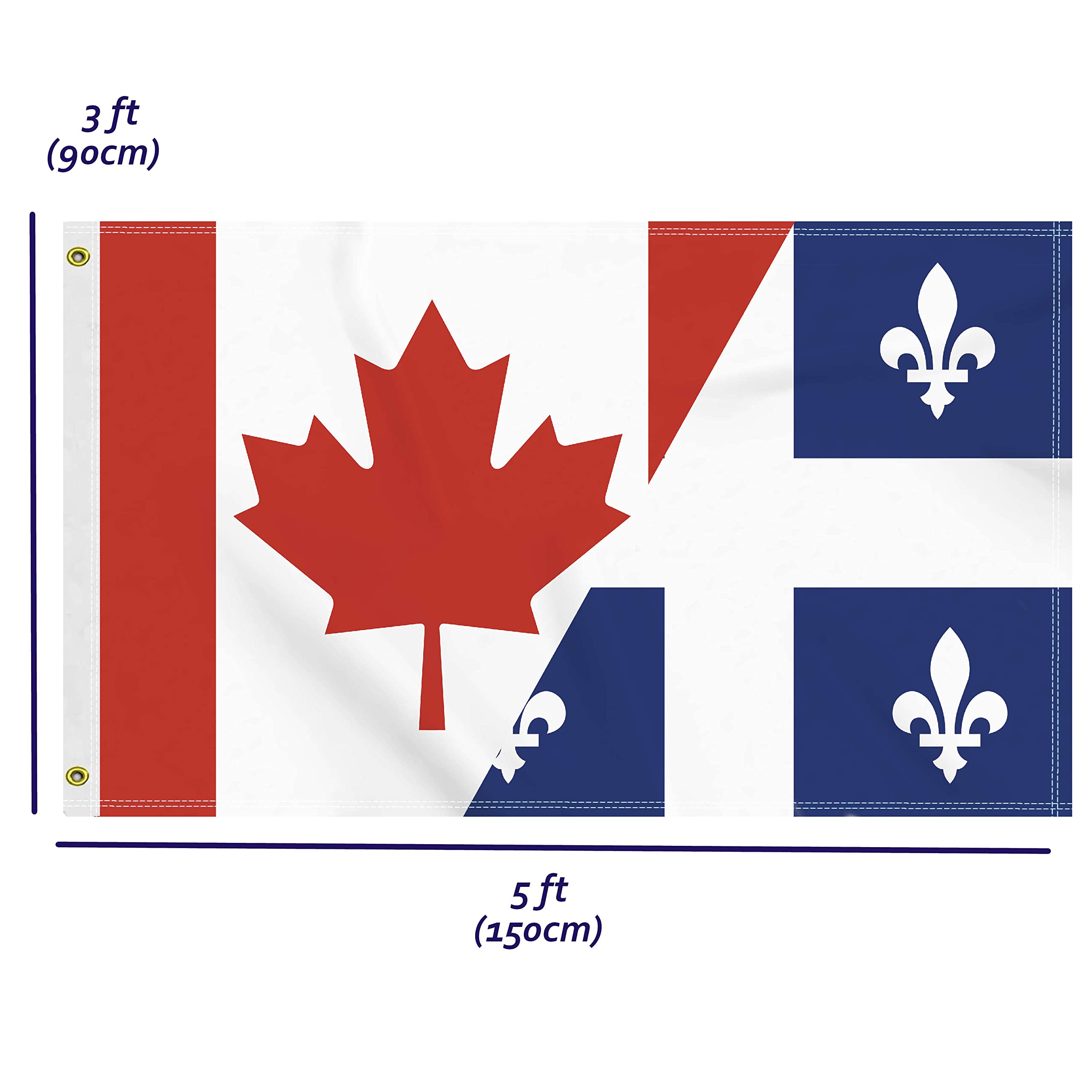Bandeira isolada de Quebec é uma província do Canadá | Vetor Premium
