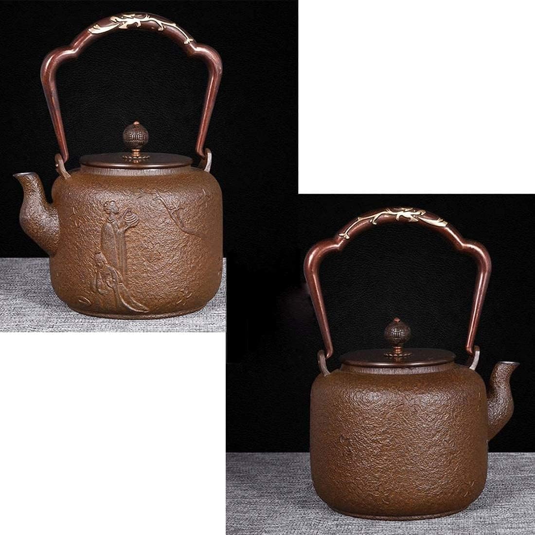 Teiera Tetsubin in ghisa per tè sfuso, piccola teiera giapponese vintage resistente al calore, per feste, ufficio, casa, 1,3 l