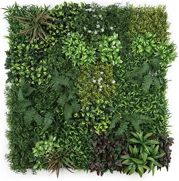 Artificial Topiary Hedges Panels, Ivy Fence Mat,Verticial Garden Privacy Fence Screen Greenery Wall Backdrop Decor, Garden Privacy Screen FenceL07801H 40x40