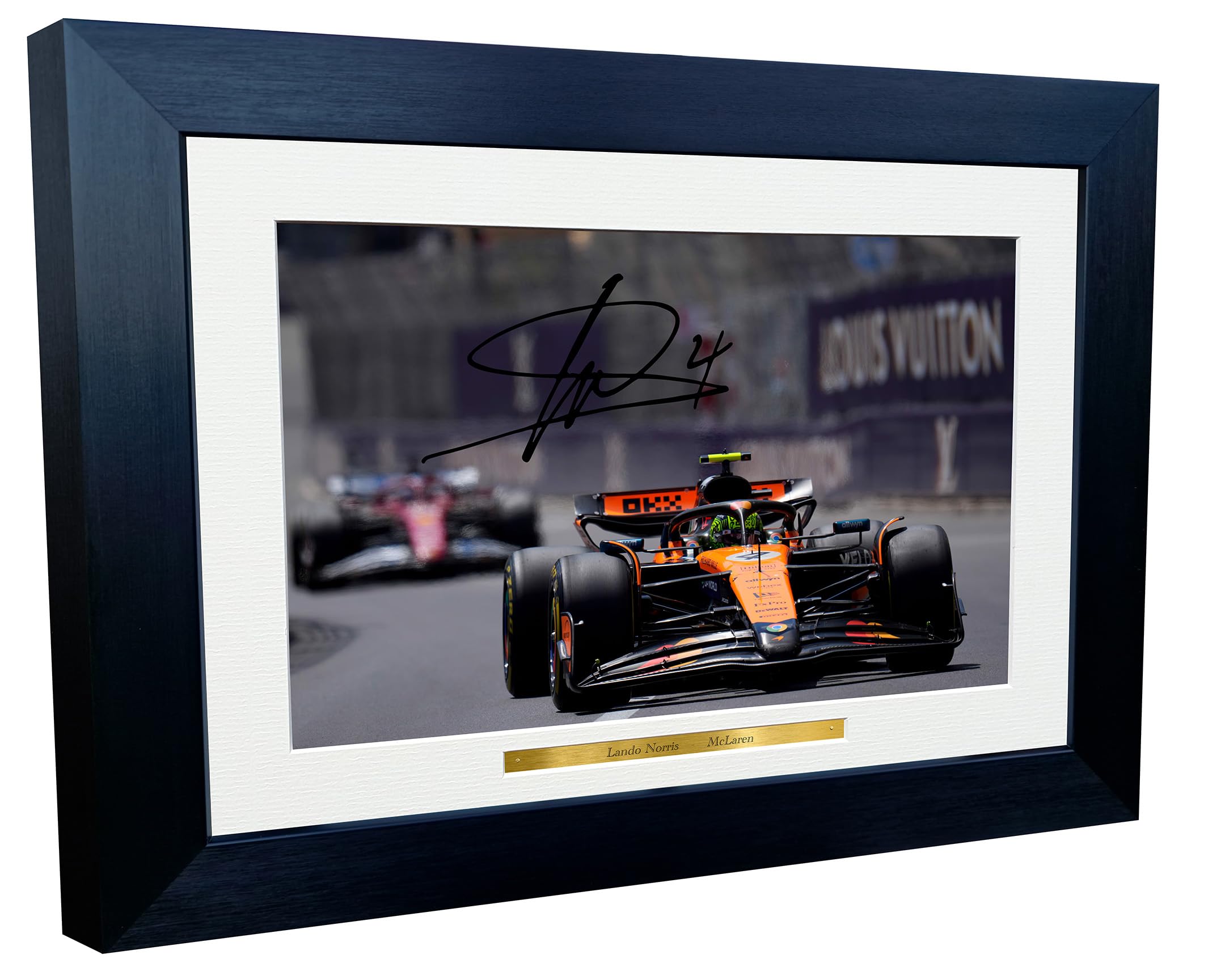 Kitbags & Lockers Black 12X8 A4 Lando Norris Grand Prix Mclaren Car Autographed Signed Signature Photo Photograph Picture Frame Racing Formula 1 F1 Poster Gift 3