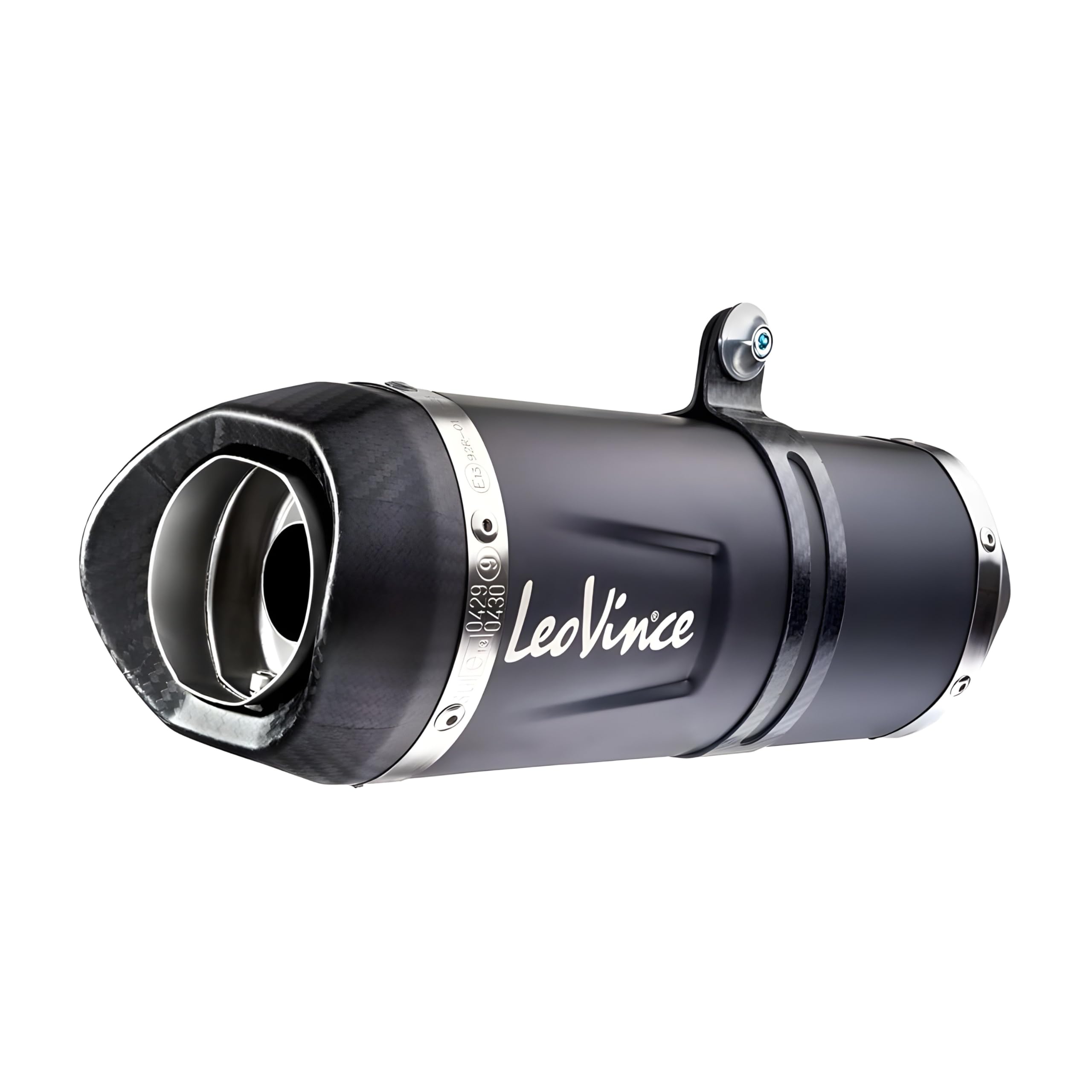 Auspuffanlage LeoVince Komplettanlage SBK LV ONE EVO Black Edition, Edelstahl schwarz, Carbon Kappe, 3/1, mit Katalysator, mit Zulassung für Triumph Tiger Sport 660 / Trident 660