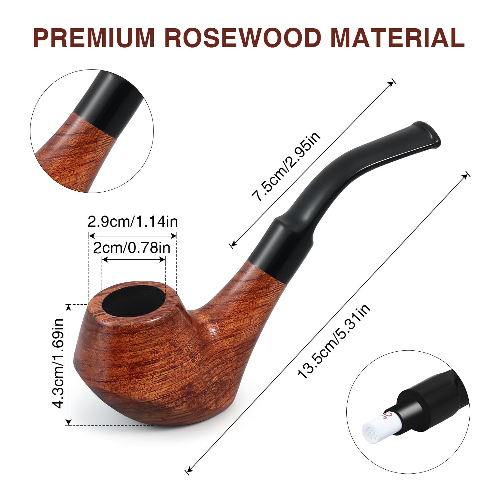 Conjunto De Iconos Del Tubo De Fumar Vector. Tubo De Humo De Madera Vintage Clásico Accesorio Tabaco Para 304550855