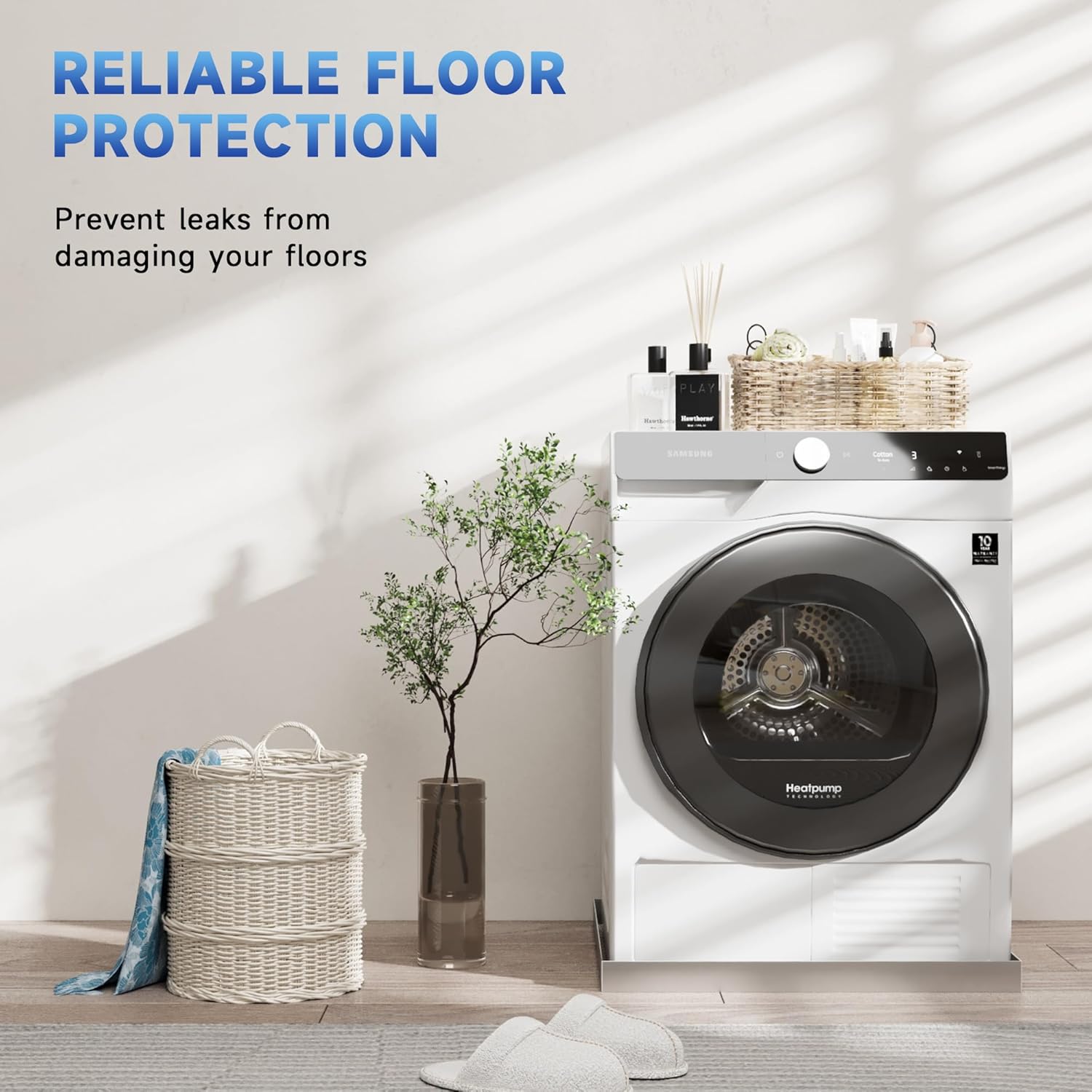 27" x 25" Stainless Steel Washer and Dryer Drain Pan
