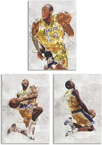 Miniatura 2 de Póster Kobe de Bryant de baloncesto para pared, póster impreso, regalos para niños y niñas, sala de estar, dormitorio (sin marco, 8 x 12 pulgadas, 3