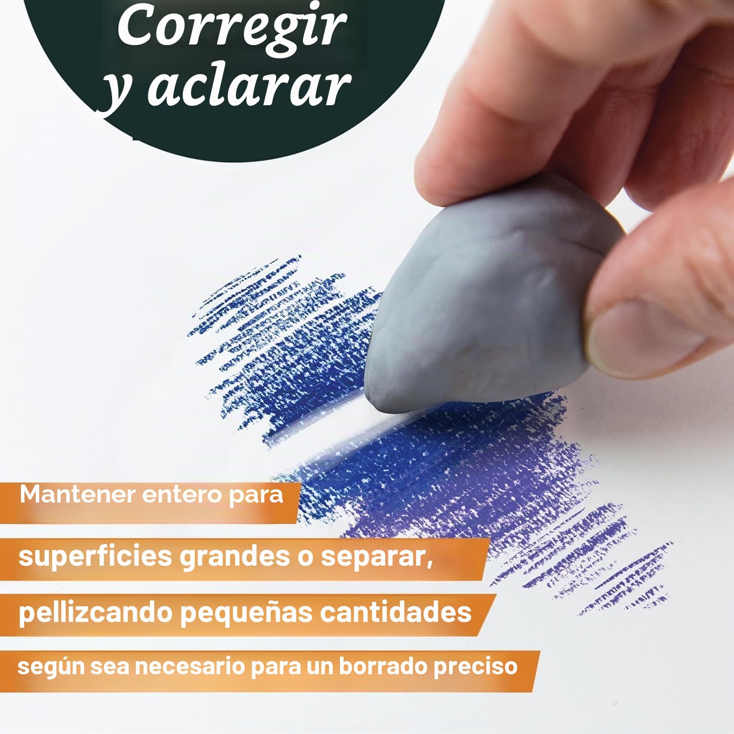 FABER-CASTELL Lot de 3 Gommes modélable Mie de Pain ART ERASER 7020 Gris