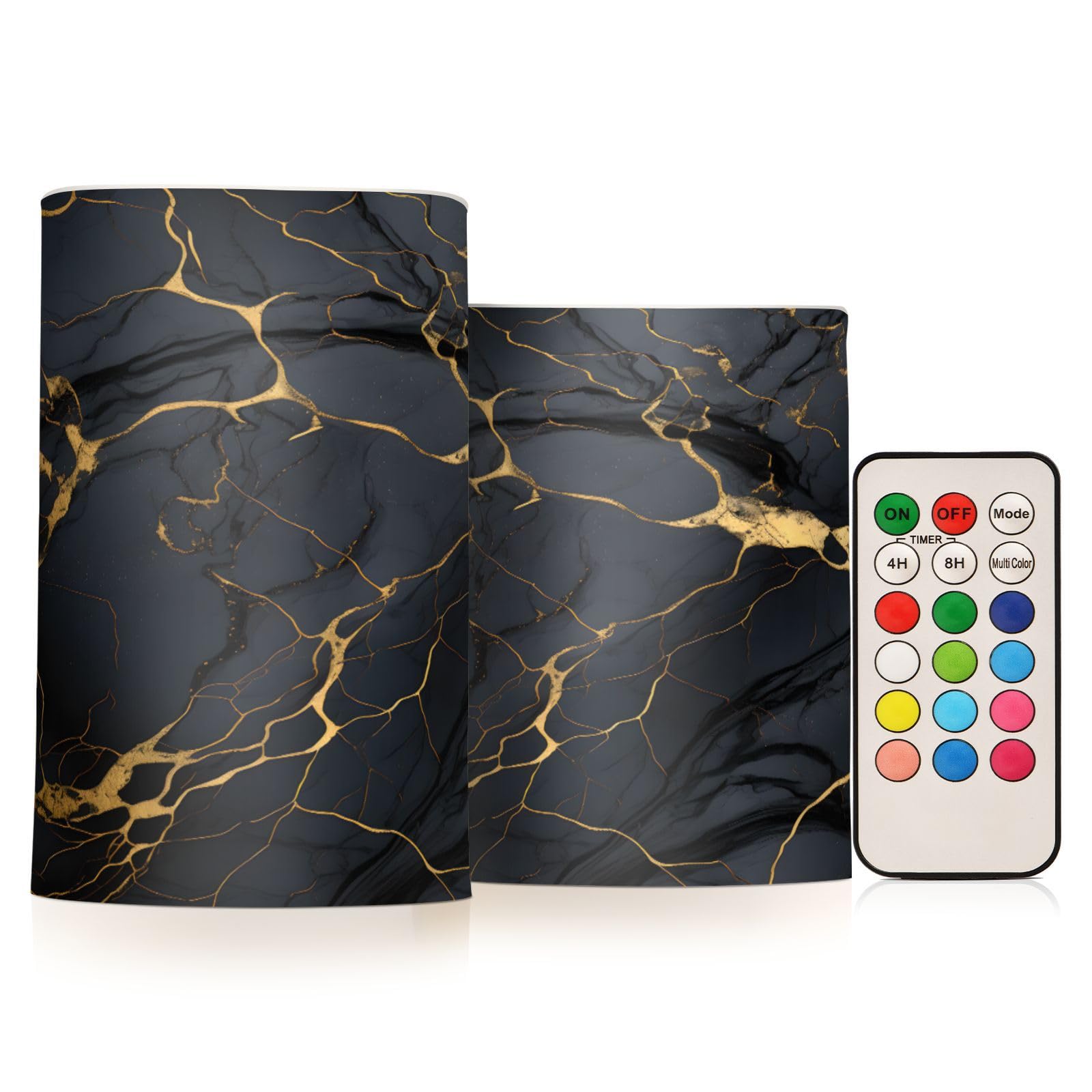 Mnsruu Flickering Flameless Candles Tiger Walk LED Candles with Remote Timer Set of 2 Battery Operated Candle Home Decoration — view 29