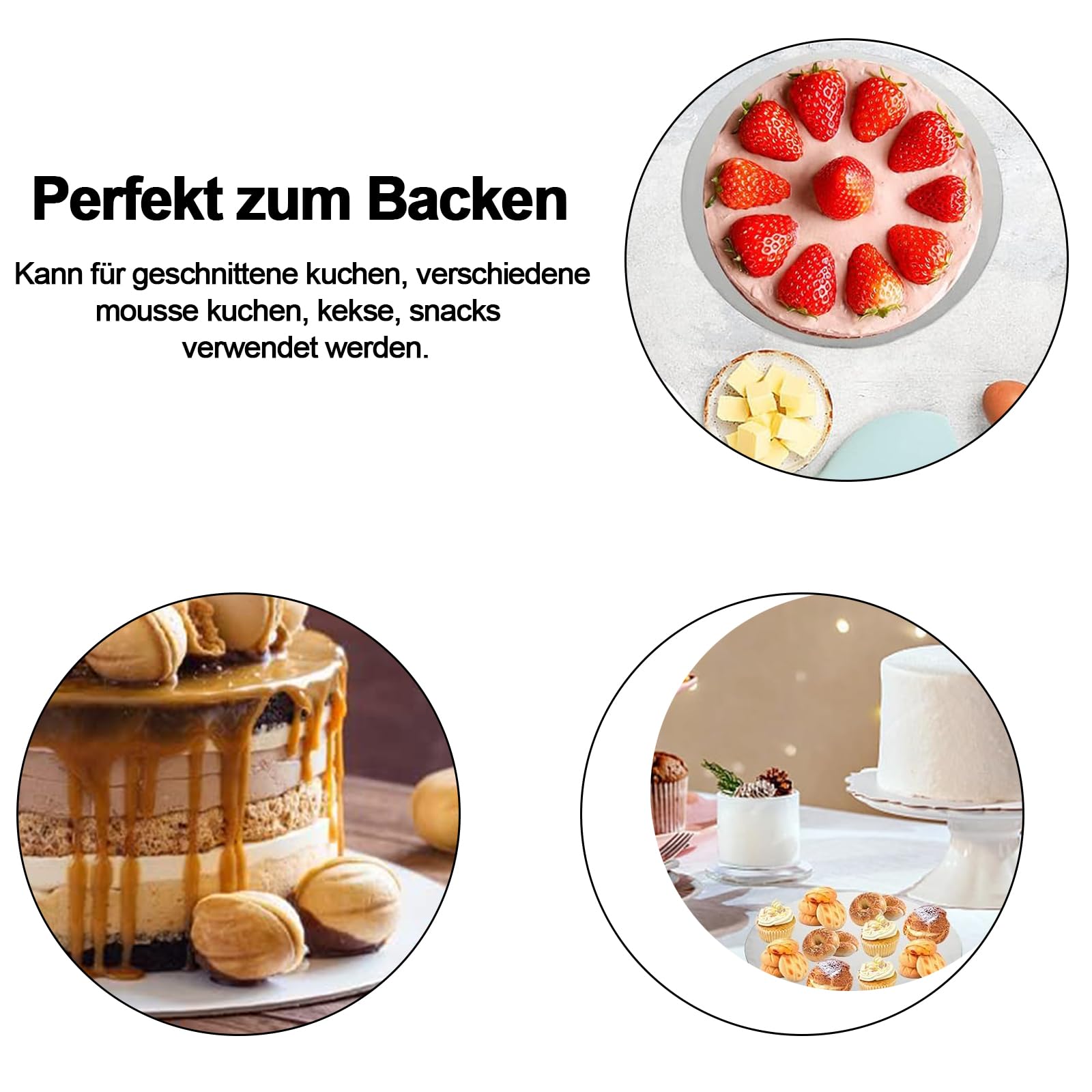 Lot De 10 Plateaux Ronds Pour Gâteaux - 30 Cm - En Carton épais Antidérapant - Idéal Pâtisserie Et Transport