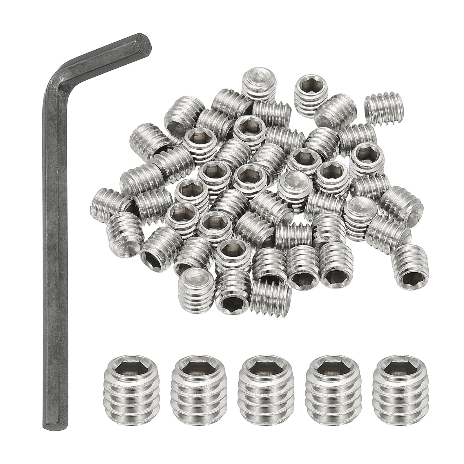 PATIKIL 5/16-18x5/16" Internal Hex Socket Set Grub Screws