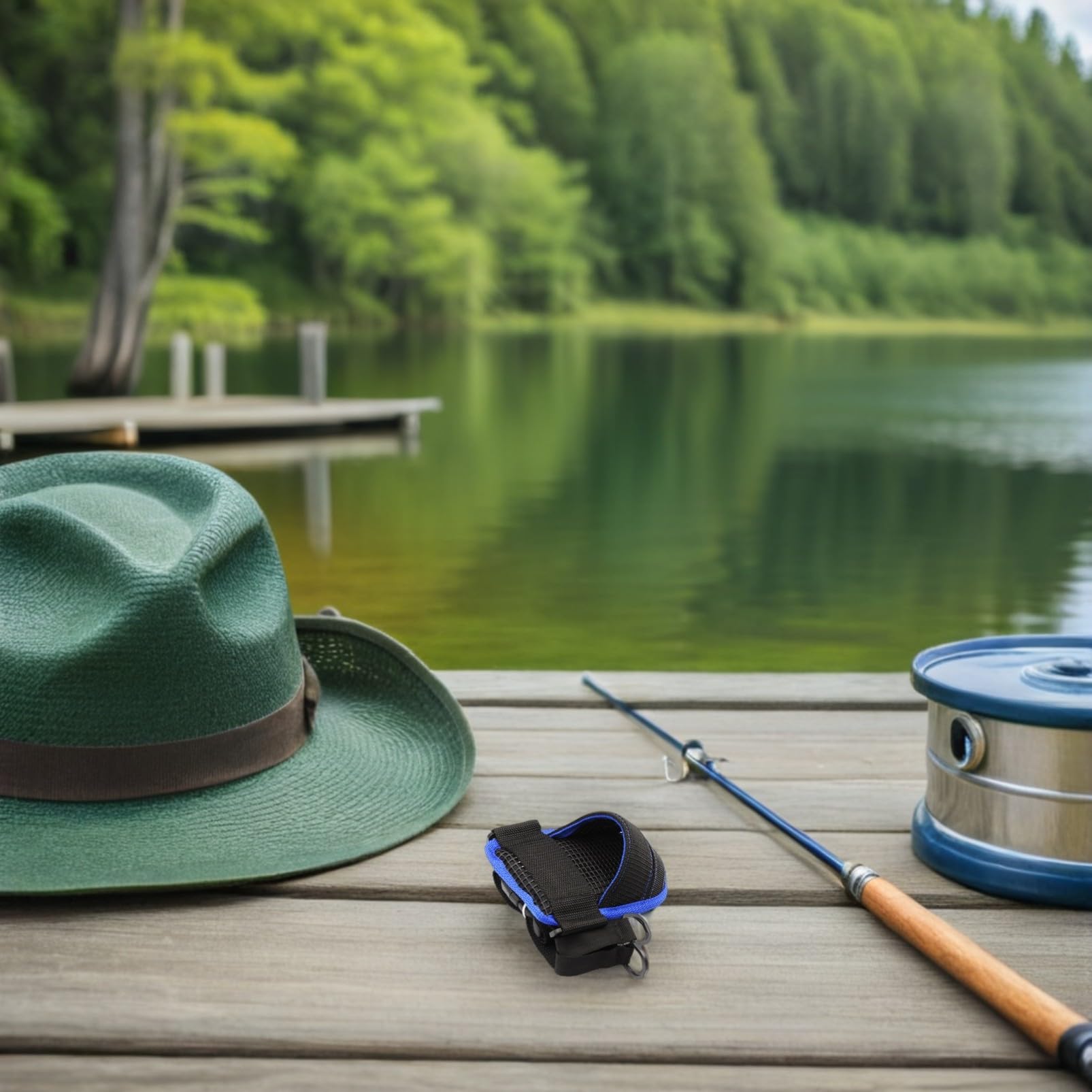 Angelruten Kampfgürtel mit Rutenhalter, 2 Stück, für Angler | Pvc und Oxford Gewebe, Verstellbare Passform, für Bootsfischen und Outdoor Aktivitäten