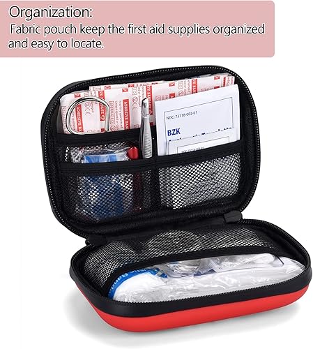 Miniatura 4 de Mini kit de primeros auxilios duradero, pequeño kit médico de carcasa dura para el hogar, negocios, suministros de primeros auxilios de emergencia