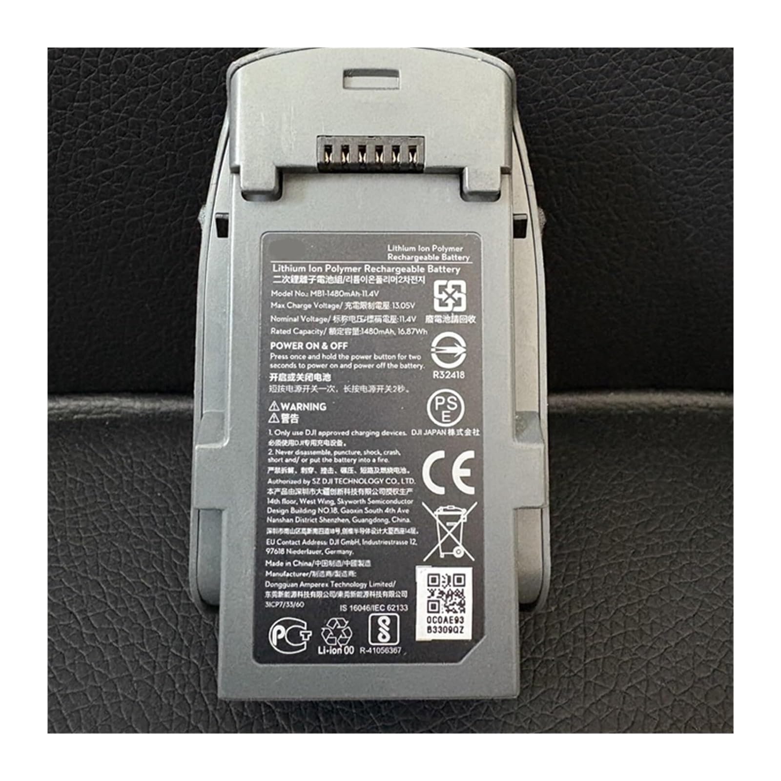 Batterie UAV 1480mAh 11.4V, Batterie de Drone Compatible avec la DJI Spark