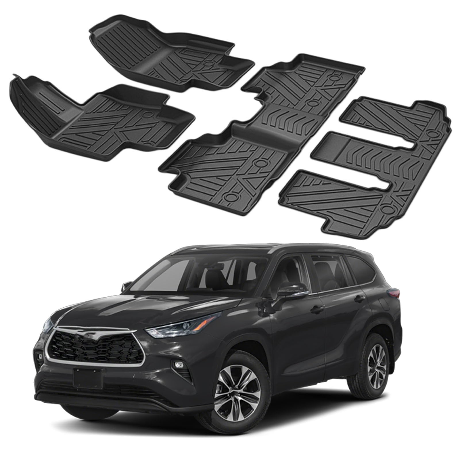 PAPEP Floor Mats for Toyota Highlander 7-seater 2022-2026 RHD