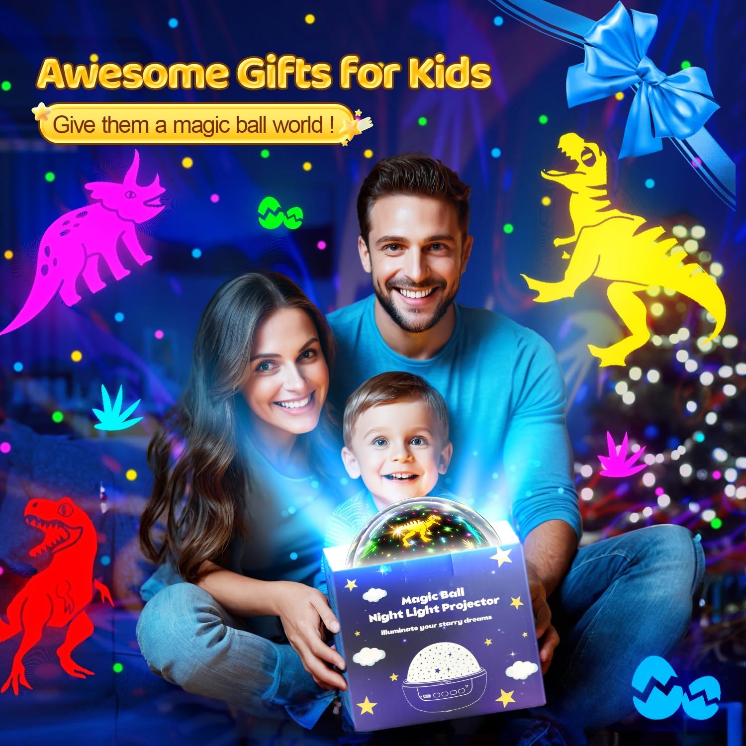 Proiettore di luce notturna 93 modalità di illuminazione, giocattoli per bambini regalo dimmerabile + timer + telecomando